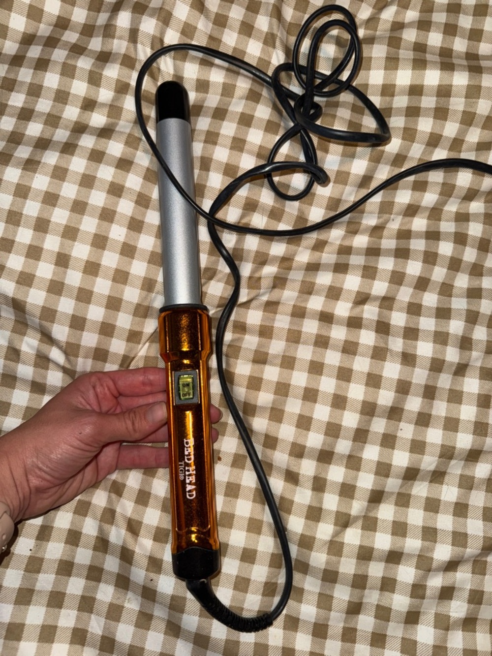 Gold/Black Curling Wand - Styled Barrel